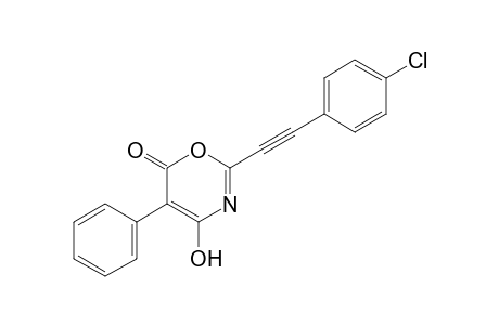 2-[(4-Chlorophenyl)ethynyl]-4-hydroxy-5-phenyl-6H-1,3-oxazin-6-one