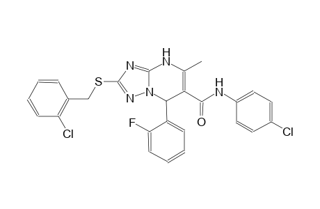 2-[(2-chlorobenzyl)sulfanyl]-N-(4-chlorophenyl)-7-(2-fluorophenyl)-5-methyl-4,7-dihydro[1,2,4]triazolo[1,5-a]pyrimidine-6-carboxamide