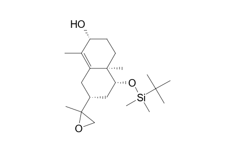 (+-)-(2.alpha.,4a.alpha.,5.alpha.,7.alpha.)-2,3,4,4a,5,6,7,8-Octahydro-1,4a-dimethyl-5-[[(1,1-dimethylethyl)dimethylsilyl]oxy]-7-(2-methyloxiran-2-yl)-2-naphthalenol