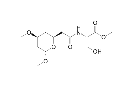 Methyl (2S)-2-[2-(2S,4S,6S)-(4,6-Dimethoxytetrahydropyran-2-yl)acetylamino]-3-hydroxypropanoate