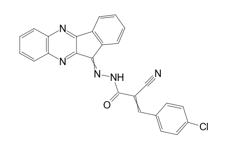 3-(4-Chlorophenyl)-2-cyano-N'-(11H-indeno[1,2-b]quinoxalin-11-ylidene)acrylohydrazide