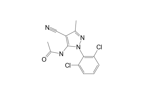 5-Amino-4-cyano-1-(2,6-dichlorophenyl)-3-methylpyrazole, N-acetyl-