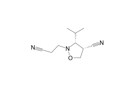 2-Isoxazolidinepropanenitrile, 4-cyano-3-(1-methylethyl)-, cis-