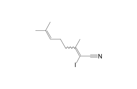 2-iodo-3,7-dimethylocta-2,6-dienenitrile