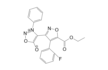 3-(Phenyl)-4-[4'-(o-fluoropheny)l-5'-(ethoxycarbonyl)oxazol-3'-yl]sydnone