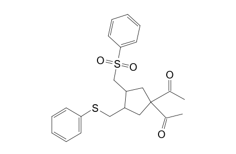1,1-Diacetyl-3-[(benzenesulfonyl)methyl]-4-[(phenylthio)methyl]cyclopentane