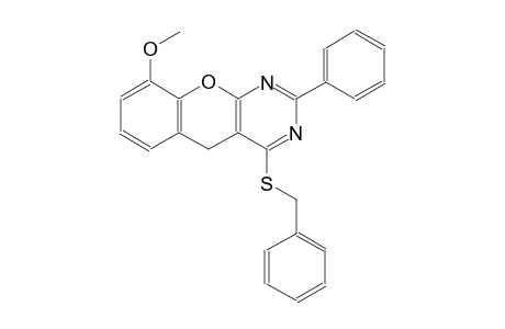 5H-[1]benzopyrano[2,3-d]pyrimidine, 9-methoxy-2-phenyl-4-[(phenylmethyl)thio]-