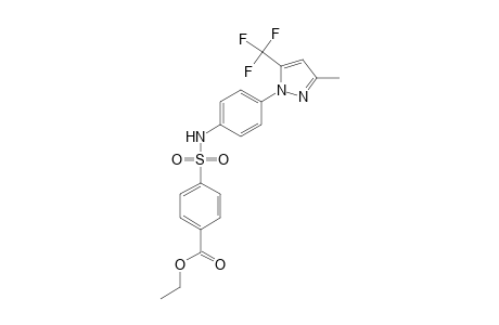 Benzoic acid, 4-[[[4-[3-methyl-5-(trifluoromethyl)-1H-pyrazol-1-yl]phenyl]amino]sulfonyl]-, ethyl ester