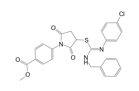 methyl 4-[3-({(Z)-(benzylamino)[(4-chlorophenyl)imino]methyl}sulfanyl)-2,5-dioxo-1-pyrrolidinyl]benzoate