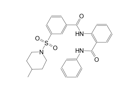 benzamide, 2-[[3-[(4-methyl-1-piperidinyl)sulfonyl]benzoyl]amino]-N-phenyl-