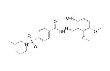 p-(dipropylsulfamoyl)benzoic acid, (2,3-dimethoxy-6-nitrobenzylidene)hydrazide