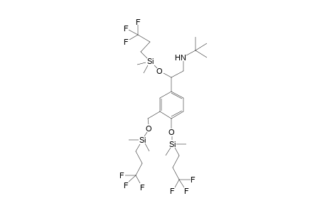 N-(2-((dimethyl(3,3,3-trifluoropropyl)silyl)oxy)-2-(4-((dimethyl(3,3,3-trifluoropropyl)silyl)oxy)-3-(((dimethyl(3,3,3-trifluoropropyl)silyl)oxy)methyl)phenyl)ethyl)-2-methylpropan-2-amine
