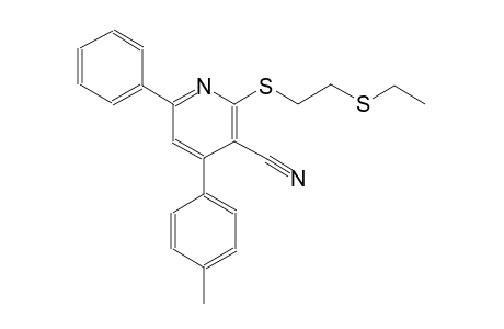 2-{[2-(ethylsulfanyl)ethyl]sulfanyl}-4-(4-methylphenyl)-6-phenylnicotinonitrile