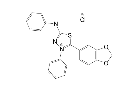 4-PHENYL-5-(3',4'-METHYLENEDIOXYPHENYL)-1,3,4-THIADIAZOLIUM-2-PHENYLAMINE-CHLORIDE