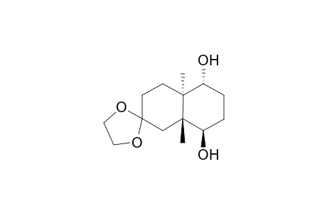 (4'a.alpha.,5'.alpha.,8'.beta,8'a.beta.)-octahydro-4'a,8'-dimethylspiro[1,3-dioxalane-2,2'-(1'H)-naphthalene]-5',8'-diol