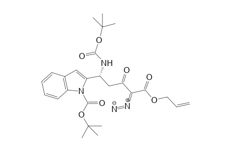 (R)-tert-Butyl 2-(5-(allyloxy)-1-(tert-butoxycarbonylamino)-4-diazo-3,5-dioxopent-yl)-1H-indole-1-carboxylate