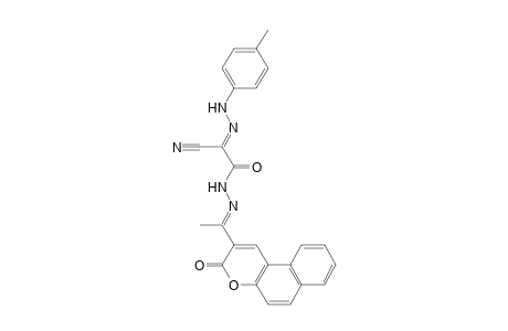 2-Oxo-2-(2-(1-(3-oxo-3H-benzo[f]chromen-2-yl)ethylidene)hydrazinyl)-N-p-tolylacetohydrazonoyl cyanide