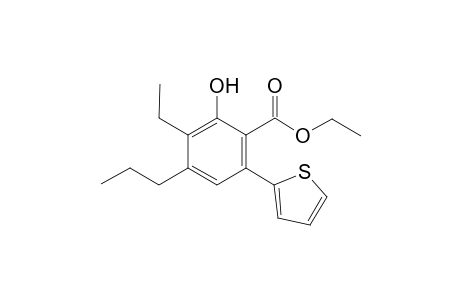 Ethyl 2-hydroxy-3-ethyl-4-propyl-6-(2'-thienyl)-benzoate