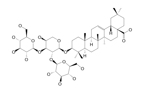 3-O-BETA-D-GLUCOPYRANOSYL-(1->2)-[BETA-D-GLUCOPYRANOSYL-(1->3)]-ALPHA-L-ARABINOPYRANOSYL-OLEANOLIC-ACID