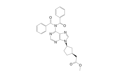 N(6),N(6)-DIBENZOYL-2',3',5'-TRIDEOXY-5'-(METHOXYCARBONYL)-1'-A-CARBAADENOSINE;METHYL-CIS-3-[6-(DIBENZOYLAMINO)-9H-PURIN-9-YL]-CYCLOPENTANEACETATE
