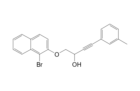 1-(1-bromanylnaphthalen-2-yl)oxy-4-(3-methylphenyl)but-3-yn-2-ol