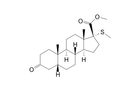 Androstane-17-carboxylic acid, 17-(methylthio)-3-oxo-, methyl ester, (5.beta.,17.alpha.)-