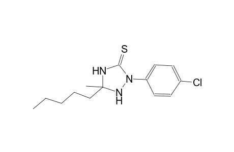 1,2,4-triazolidine-3-thione, 2-(4-chlorophenyl)-5-methyl-5-pentyl-