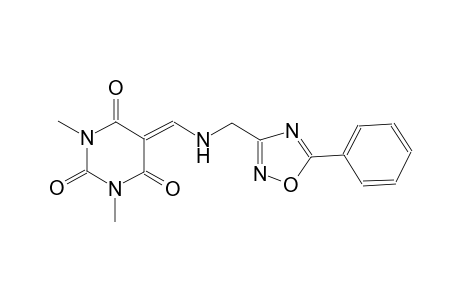 2,4,6(1H,3H,5H)-pyrimidinetrione, 1,3-dimethyl-5-[[[(5-phenyl-1,2,4-oxadiazol-3-yl)methyl]amino]methylene]-
