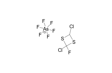 2,4-DICHLORO-4-FLUORO-1,3-DITHIETAN-2-YLIUM-HEXAFLUOROARSENATE