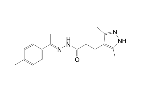1H-pyrazole-4-propanoic acid, 3,5-dimethyl-, 2-[(E)-1-(4-methylphenyl)ethylidene]hydrazide