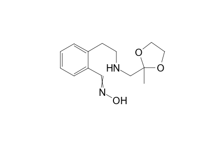 2-(2-((2-methyl-1,3-dioxolan-2-yl)methylamino)ethyl)benzaldehyde oxime