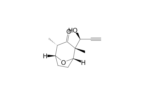 (2R*,3S*,6R*,7S*,1S*)-2,7-dimethyl-3,6-epoxy-2-(1-hydroxy-2-propyn-1-yl)cycloheptan-1-one