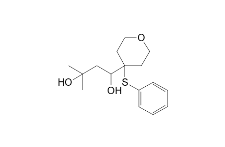 3-Methyl-1-(4-phenylsulfanyl-3,4,5,6-tetrahydro-2H-pyran-4-yl)butan-1,3-diol