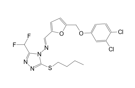 3-(butylsulfanyl)-N-((E)-{5-[(3,4-dichlorophenoxy)methyl]-2-furyl}methylidene)-5-(difluoromethyl)-4H-1,2,4-triazol-4-amine