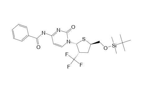 (2'R)-L-N(4)-Benzoyl-5'-O-(tert-butyldimethylsilyl)-2',3'-dideoxy-2'-trifluoromethyl-4'-thiocytidine