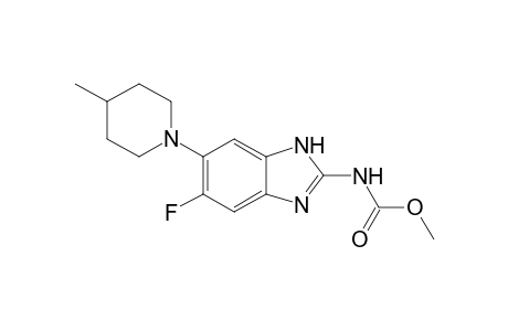 Methyl N-[6-fluoranyl-5-(4-methylpiperidin-1-yl)-1H-benzimidazol-2-yl]carbamate