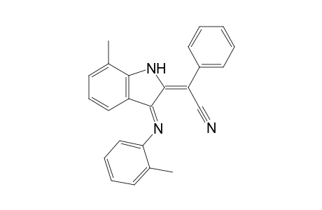 (E)-2-(1-Cyano-1-phenylmethylidene)-7-methyl-3-(2-tolyl)imino-2,3-dihydro-1H-indole