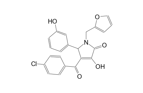 4-(4-chlorobenzoyl)-1-(2-furylmethyl)-3-hydroxy-5-(3-hydroxyphenyl)-1,5-dihydro-2H-pyrrol-2-one