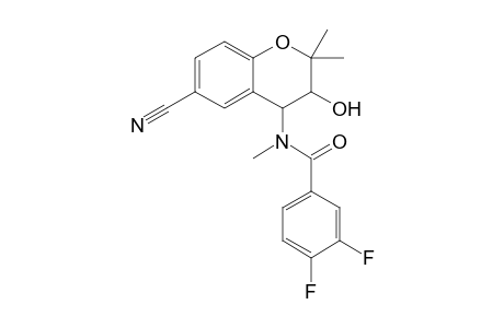 6-cyano-2,2-dimethyl-trans-4-(3,4-difluorobenzoyl-N-methylamino)-2H-1-benzopyran-3-ol