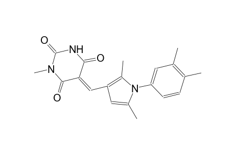(5E)-5-{[1-(3,4-dimethylphenyl)-2,5-dimethyl-1H-pyrrol-3-yl]methylene}-1-methyl-2,4,6(1H,3H,5H)-pyrimidinetrione