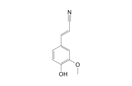 (E)-3-(4-hydroxy-3-methoxyphenyl)acrylonitrile