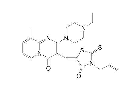 3-[(Z)-(3-allyl-4-oxo-2-thioxo-1,3-thiazolidin-5-ylidene)methyl]-2-(4-ethyl-1-piperazinyl)-9-methyl-4H-pyrido[1,2-a]pyrimidin-4-one