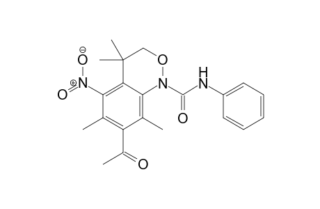 7-Acetyl-1-(phenylcarbamoyl)-4,4,6,8-tetramethyl-5-nitro-1,4-dihydro-3H-2,1-benzoxazine