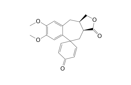2,3-Dimethoxybenzo[1a,4a]cycloheptadiene-6-carboxylic acid lactone-8a-spiro-1'-cyclohexa-2',5'-dien-4'-one