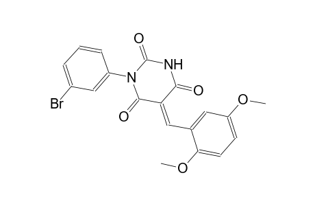 (5E)-1-(3-bromophenyl)-5-(2,5-dimethoxybenzylidene)-2,4,6(1H,3H,5H)-pyrimidinetrione