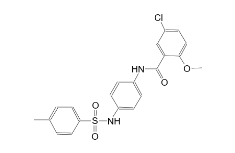 5-chloro-2-methoxy-N-(4-{[(4-methylphenyl)sulfonyl]amino}phenyl)benzamide