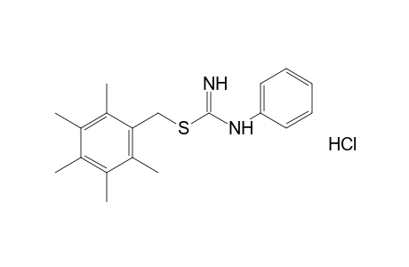 2-(2,3,4,5,6-pentamethylbenzyl)-3-phenyl-2-thiopseudourea, monohydrochloride