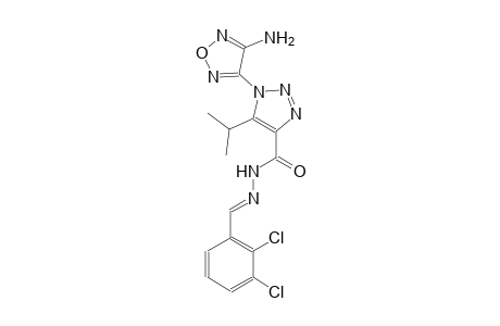 1-(4-amino-1,2,5-oxadiazol-3-yl)-N'-[(E)-(2,3-dichlorophenyl)methylidene]-5-isopropyl-1H-1,2,3-triazole-4-carbohydrazide
