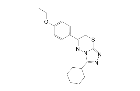 3-cyclohexyl-6-(4-ethoxyphenyl)-7H-[1,2,4]triazolo[3,4-b][1,3,4]thiadiazine