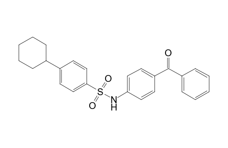 Benzenesulfonamide, N-(4-benzoylphenyl)-4-cyclohexyl-